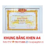 khung bằng khen chứng chỉ A4 màu Trắng
